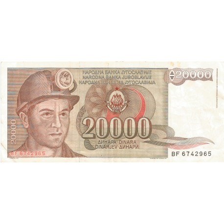 20000 Dinares de 1987