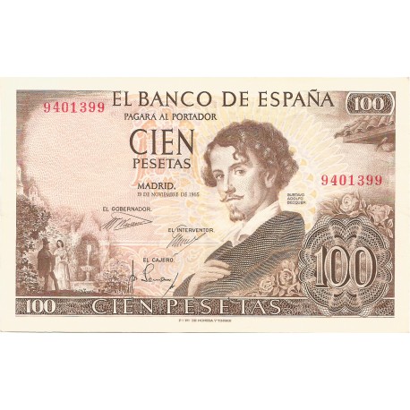 100 Pesetas del 19 de Noviembre de 1965 100 Pesetas del 19 de Noviembre de 1965