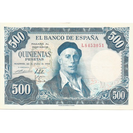 500 Pesetas del 22 de Julio de 1954