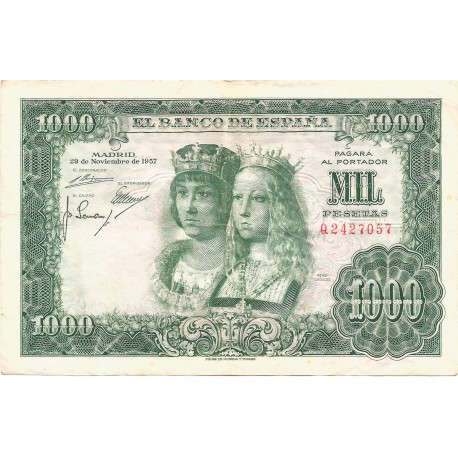 1000 Pesetas del 29 de Noviembre de 1957