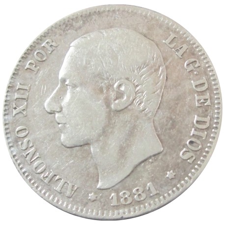 2 pesetas de 1881