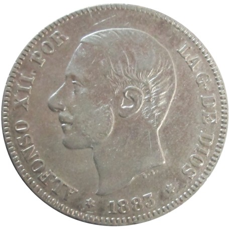 2 pesetas de 1883