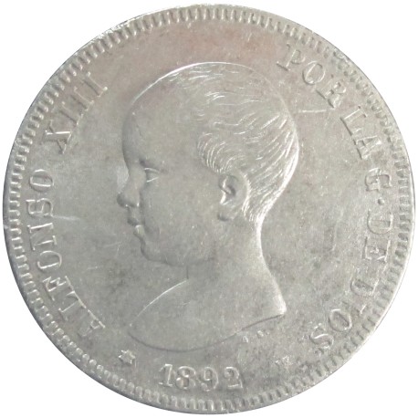 2 pesetas de 1892