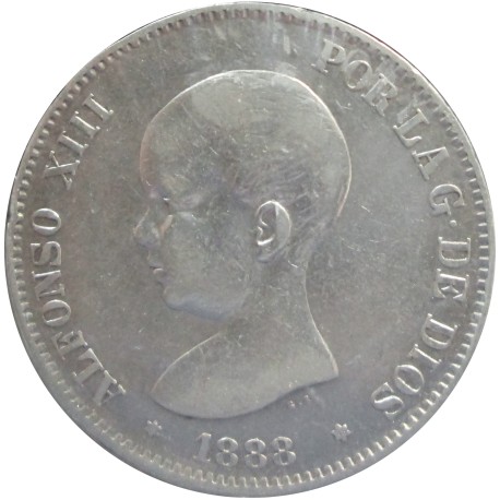 5 Pesetas de 1888