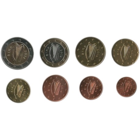 Tira de 8 Monedas de Irlanda