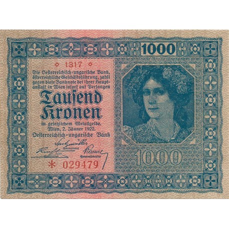 1000 Coronas de 1922