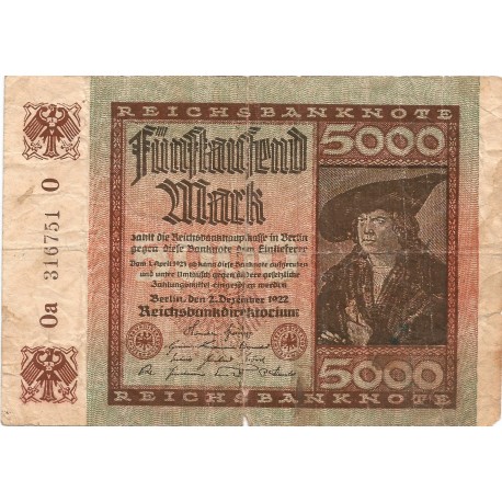 5000 Marcos de 1922